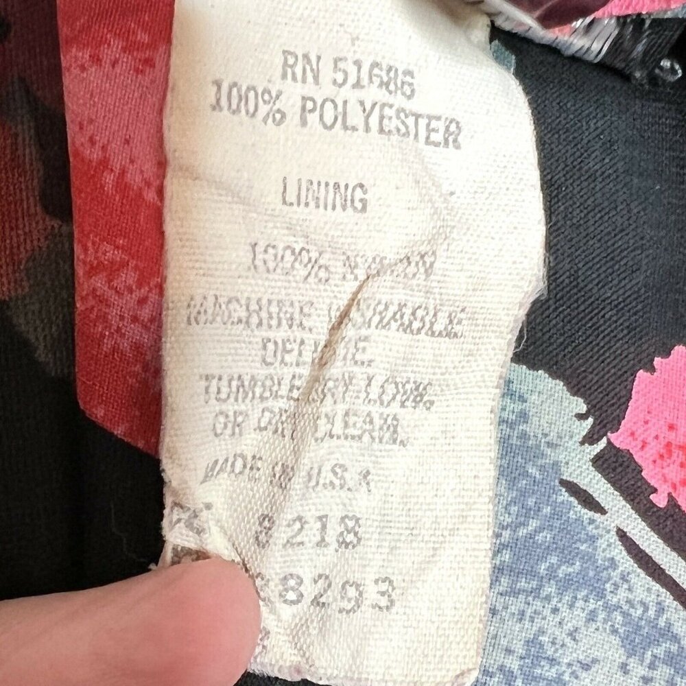 Vintage 90s All That Jazz Floral Dress XS/S Flutter Sleeve Blouson Midi Boho - Picture 8 of 9